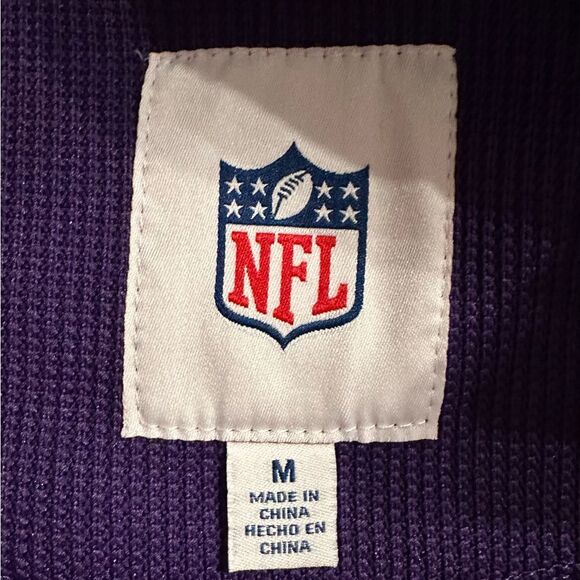 NFL Minnesota Vikings Men’s Waffle Knit Full Zip Fleece Lined Jacket Size Medium - Picture 5 of 9